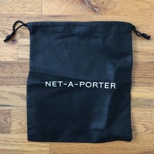 Net A Porter Drawstring Dust Bag 9.5" x 11.5" Black